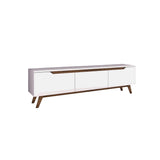 TV Furniture Osiris White Dark Walnut Melamine 180x48.6x35 cm