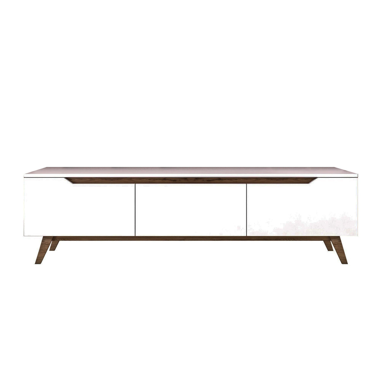 TV Furniture Osiris White Dark Walnut Melamine 180x48.6x35 cm