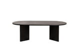Oval Coffee Table Black Wood Look Sabla - 119x60 