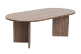 Oval Coffee Table Walnut Look Sabla - 119x60 