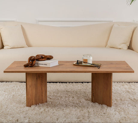 Rectangular Coffee Table Siban Atlantic Pinewood look - 119x60 cm 