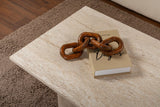 Rectangular coffee table travertine melamine Sabin 119x60 cm