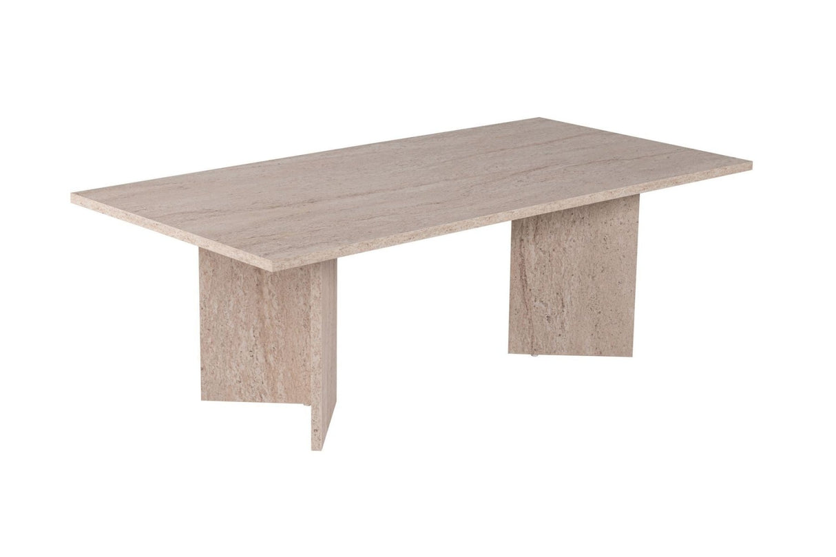 Rectangular coffee table travertine melamine Sabin 119x60 cm