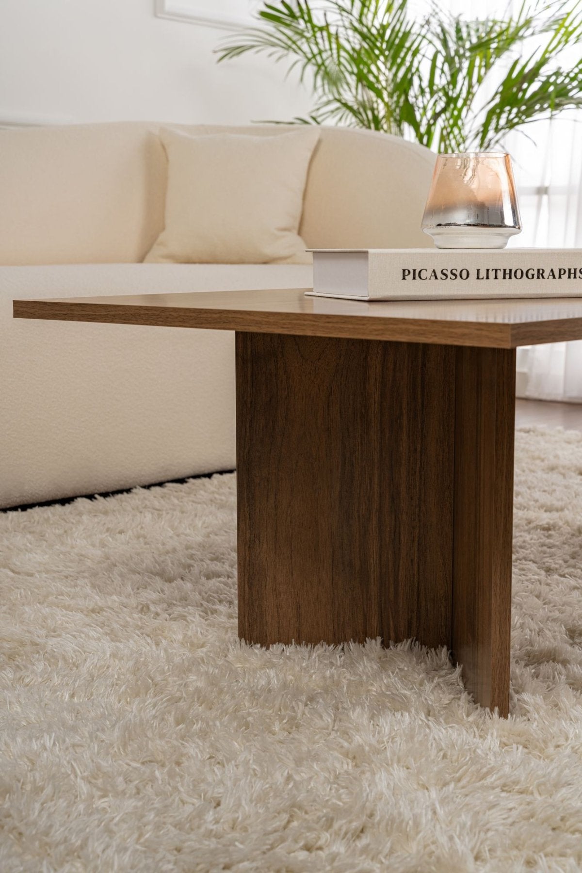 Rectangular Coffee Table Siban Walnut look - 119x60 cm 