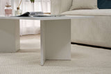 Living room table Melamine white 119x60 cm Sabin White 