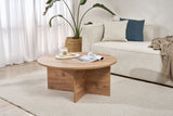 Round coffee table Dakota pine wood melamine 90x90x40 cm 