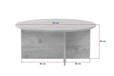 Round coffee table Dakota oak melamine 90x90x40 cm 