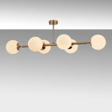 Pendant lamp 6-light Bronze-colored Glass Radiance 
