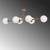 Pendant lamp 6-light Bronze-colored Glass Radiance 