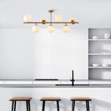 Pendant lamp 7-light Bronze-colored Glass Radiance 