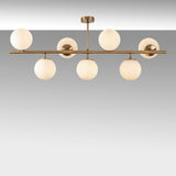 Pendant lamp 7-light Bronze-colored Glass Radiance 