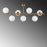 Pendant lamp 7-light Bronze-colored Glass Radiance 