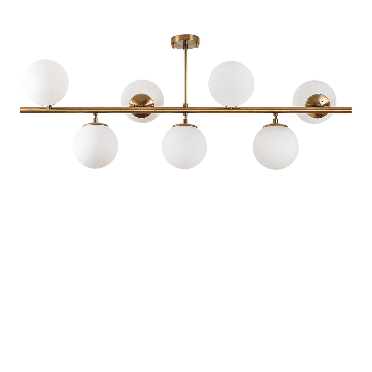 Pendant lamp 7-light Bronze-colored Glass Radiance 