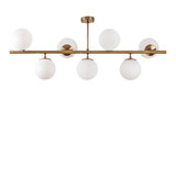 Pendant lamp 7-light Bronze-colored Glass Radiance 