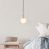 Pendant lamp 1-light Gold Glass Cascade 