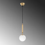 Pendant lamp 1-light Gold Glass Cascade 