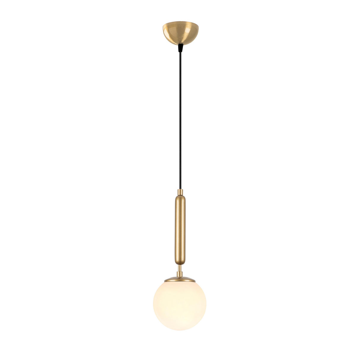 Pendant lamp 1-light Gold Glass Cascade 
