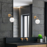 Bronze Colored Glass Wall Lamp Brim 