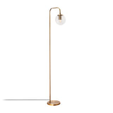 Bronze Floor Lamp Clear Glass Brim 