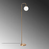 Floor lamp Bronze-colored Beige Glass Brim 
