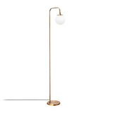 Floor lamp Bronze-colored Beige Glass Brim 