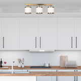 3-light pendant lamp Bronze-colored Fabric Frost 