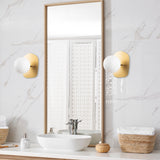 Wandlampen - Wandlamp 1 - lichts Goud Glas Axel - Dimehouse