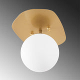 Ceiling lamp 1-light Gold Glass Axel 