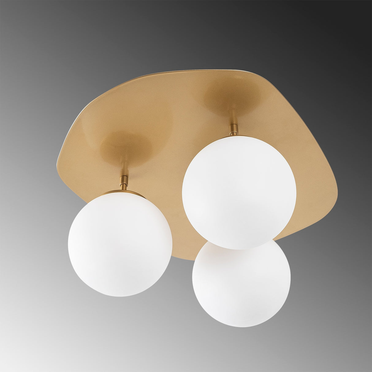 Ceiling lamp 3-light Gold Glass Axel 