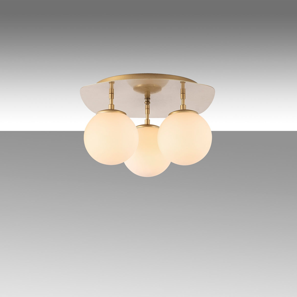 Ceiling lamp 3-light Gold Glass Axel 