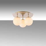 Ceiling lamp 3-light Gold Glass Axel 