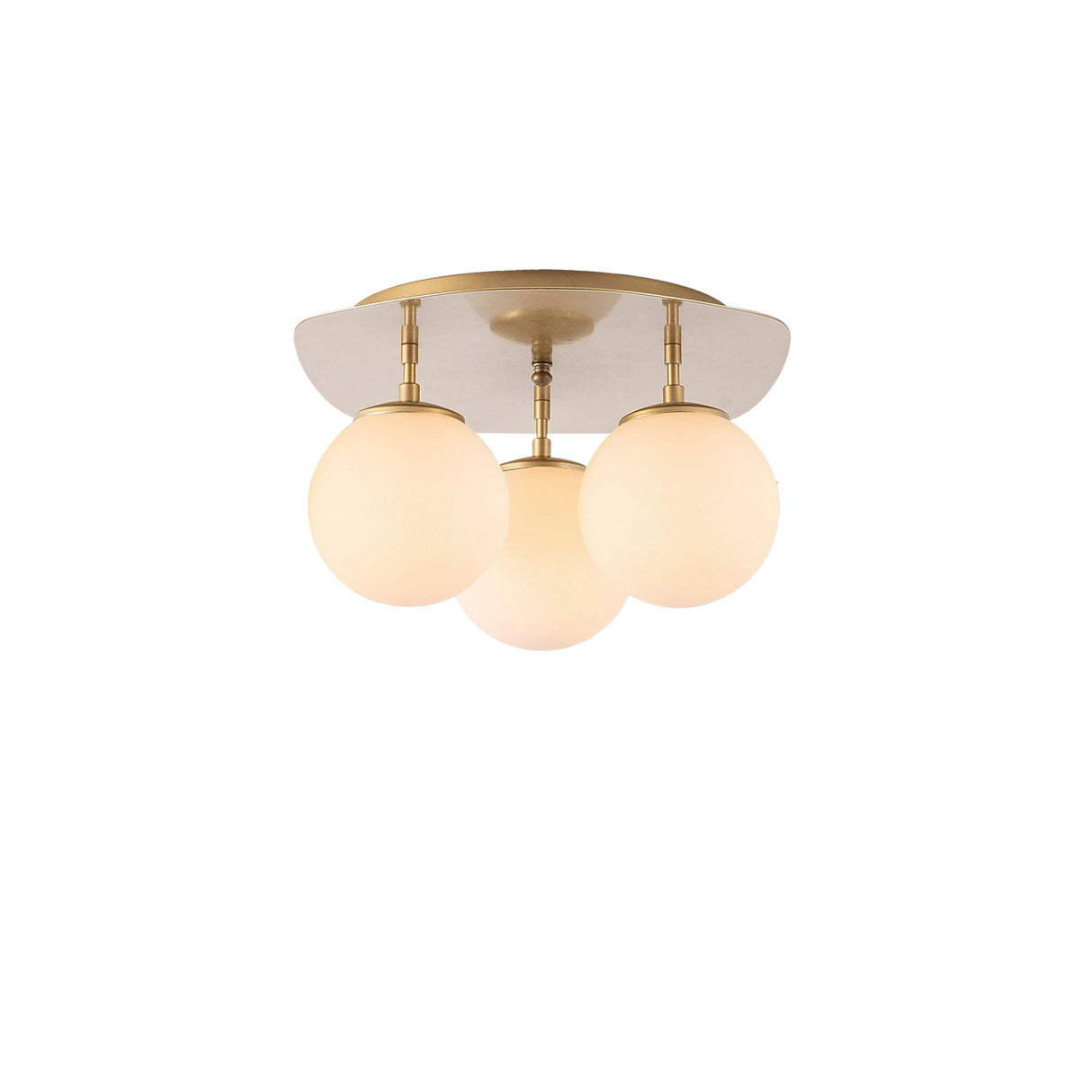 Ceiling lamp 3-light Gold Glass Axel 