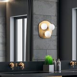 Wandlampen - Wandlamp 3 - lichts Goud Glas Axel - Dimehouse
