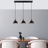 Pendant lamp 3-light Black Metal Lynx 