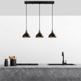 Pendant lamp 3-light Black Metal Lynx 