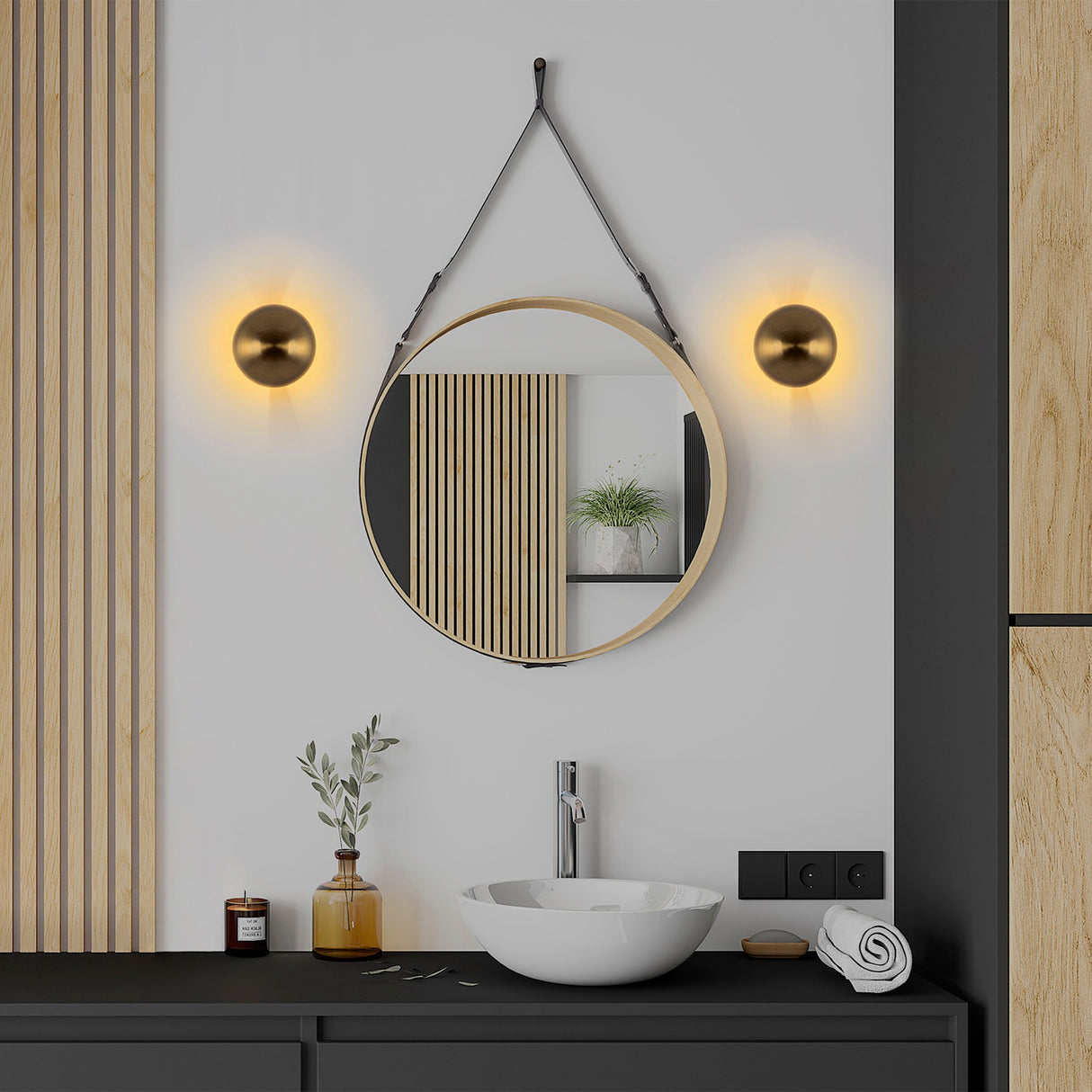 Wandlampen - Wandlamp Goud Metaal Dusk - Dimehouse