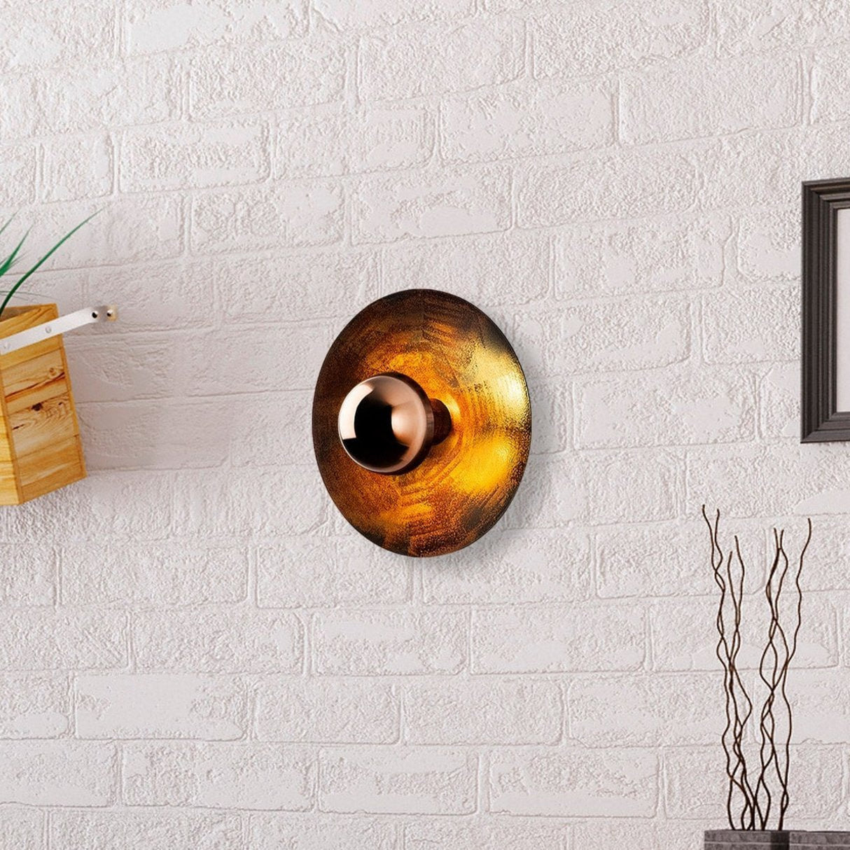 Copper-colored Wall Lamp 28 cm Metal Elevate 