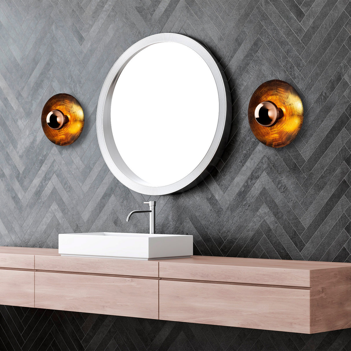 Copper-colored Wall Lamp 28 cm Metal Elevate 