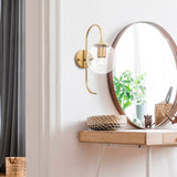Wall lamp Gold Clear Glass Lucent 