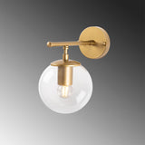 Wall lamp Gold Clear Glass Obsidian 