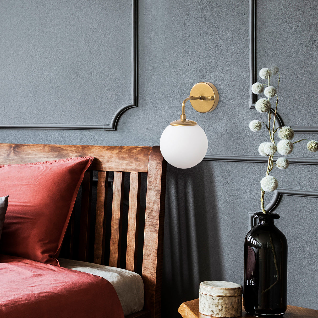 Wall lamp Gold Glass Elio 