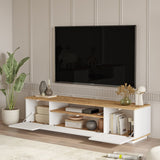 TV Meubels - TV Meubel Salerno Atlantisch Dennenhout Wit Melamine 180x44,6x44,5 cm - Dimehouse