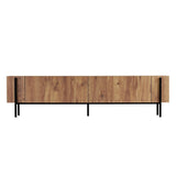 Nexus tv-meubel eikenlook met zwart 180 cm Atlantic Pine eikenlook en zwart Melamine gecoat houtcomposiet