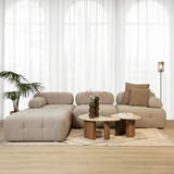 Modular Bank 3-seater with Hocker Doblo Beige