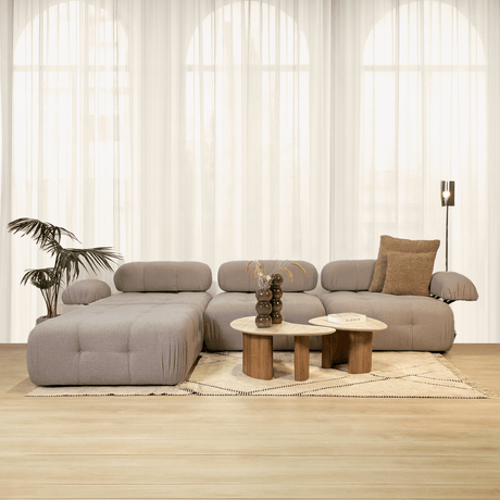 Modular Bank 3-seater with Hocker Doblo Beige