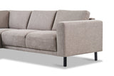 Modern 3-seater Corner Sofa Right Taupe Fabric Aniko with Lounger 240x197x78 cm 