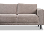 Modern 3-seater Corner Sofa Right Taupe Fabric Aniko with Lounger 240x197x78 cm 