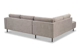 Modern 3-seater Corner Sofa Right Taupe Fabric Aniko with Lounger 240x197x78 cm 