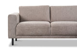 Modern 3-seater Corner Sofa Right Taupe Fabric Aniko with Lounger 240x197x78 cm 