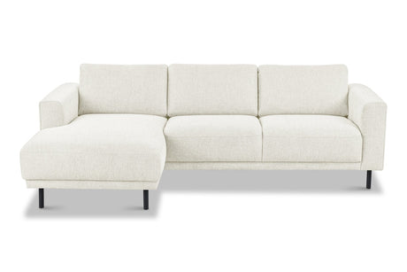Modern Corner Sofa Left Beige Fabric Aniko with Chaise Lounge 238x142x78 cm 